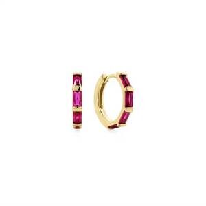 NEW ANIA HAIE women's holiday huggie hoop earrings in rose gold